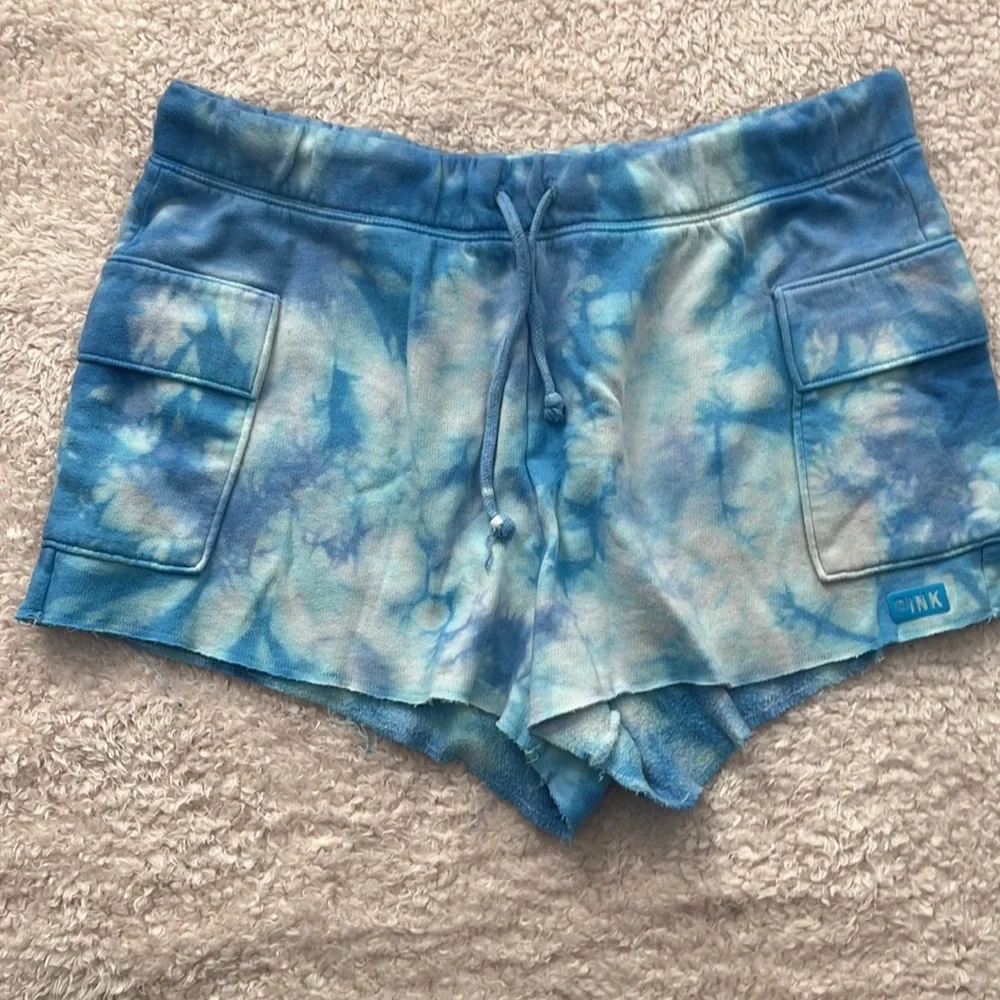 PINK tye dye lounge shorts - Picture 1 of 3